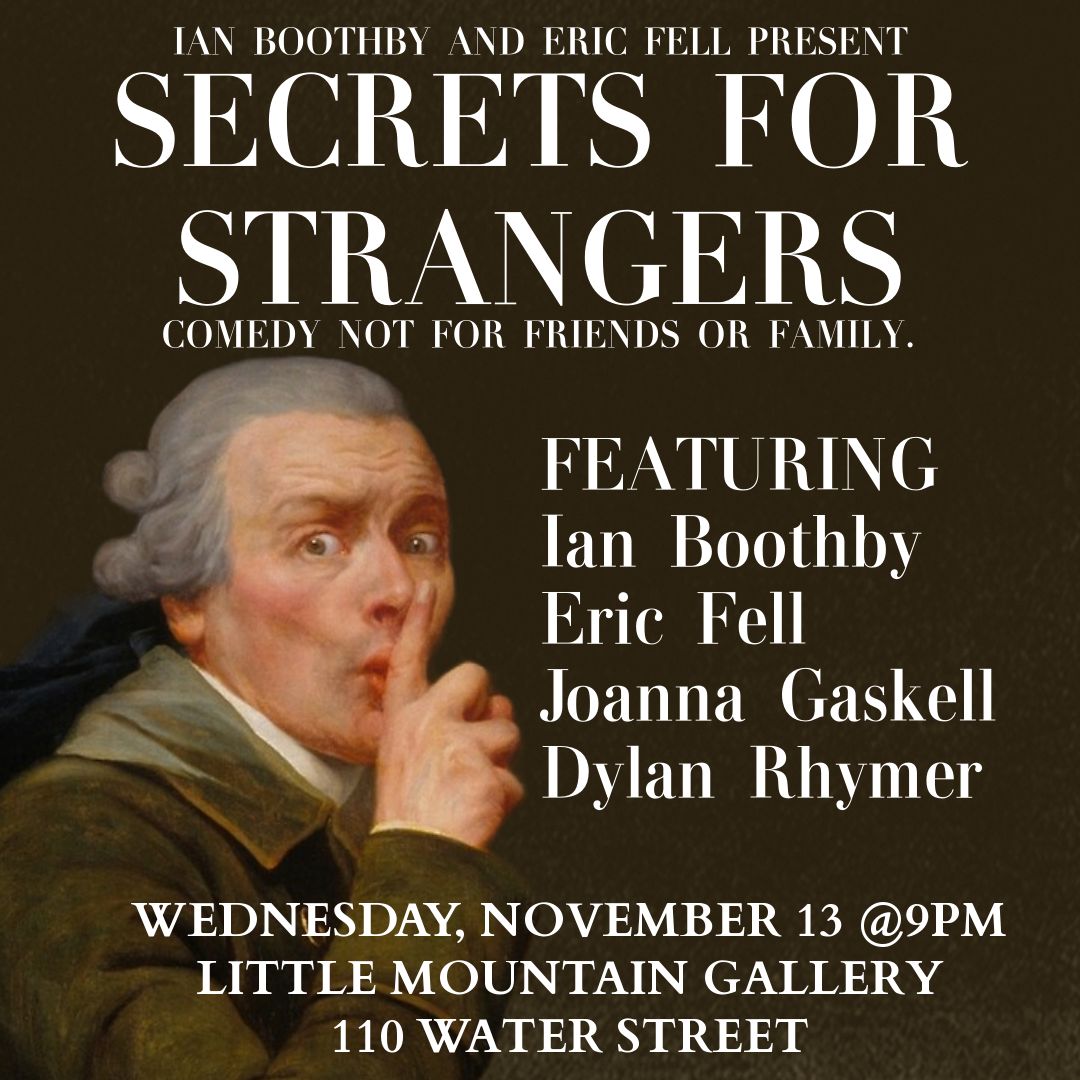 IanBoothby's tweet image. One more sleep until Secrets for Strangers 
$15 at the door. $12 in advance.
showpass.com/secrets-for-st…