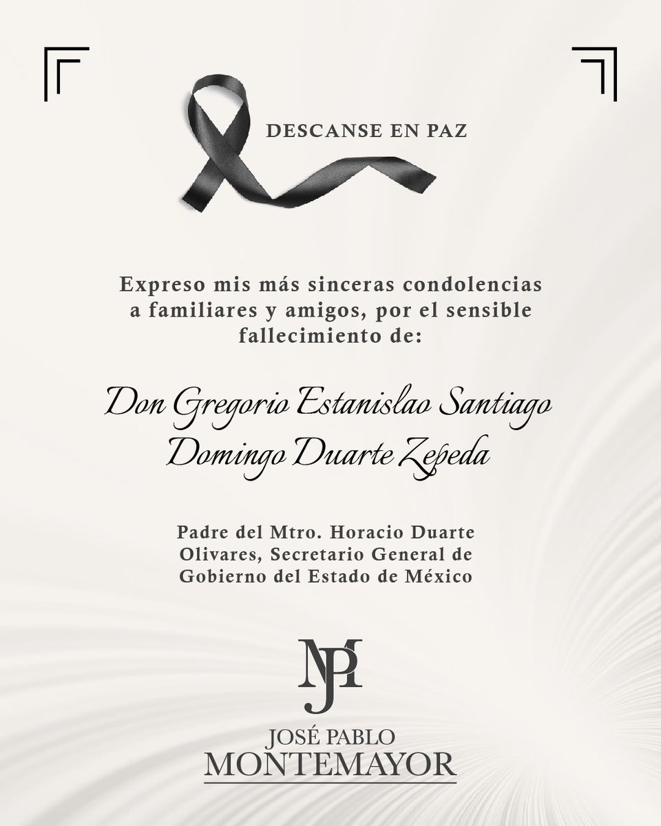 Mi más sentido pésame Señor Secretario <a href="/horacioduarteo/">Horacio Duarte Olivares</a>, le envío un fuerte abrazo esperando que encuentre pronta resignación. 🙏🏼🕊️