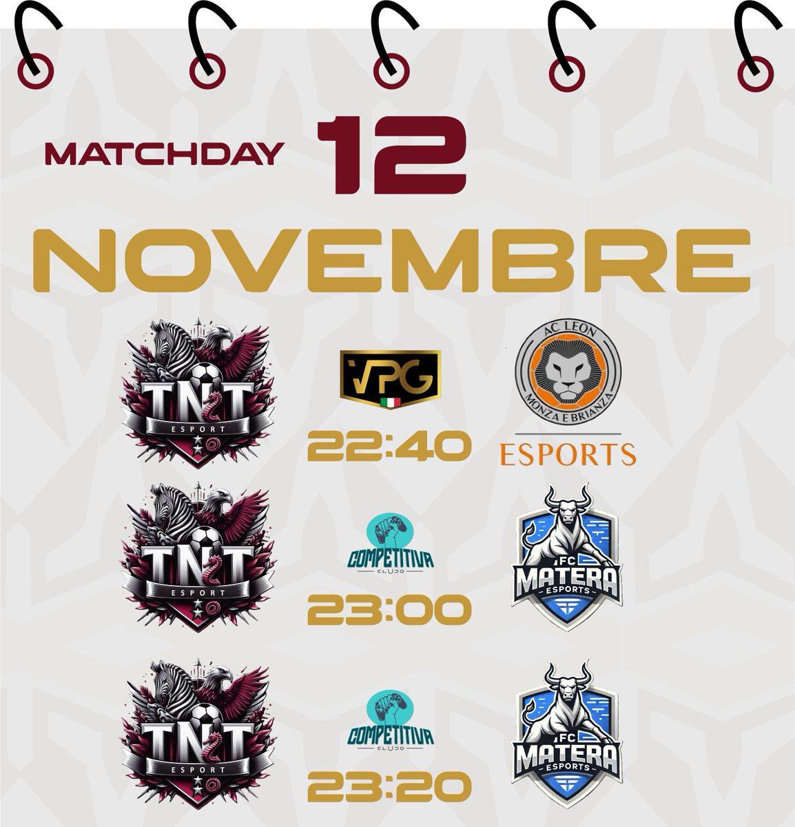 brandonlee_89's tweet photo. Matchday 12 Novembre

siamo pronti per entrare in campo
#forzatnt

seguiteci su 
https://t.co/jQ89dgcyPg https://t.co/u8VsZ9wwQ0
