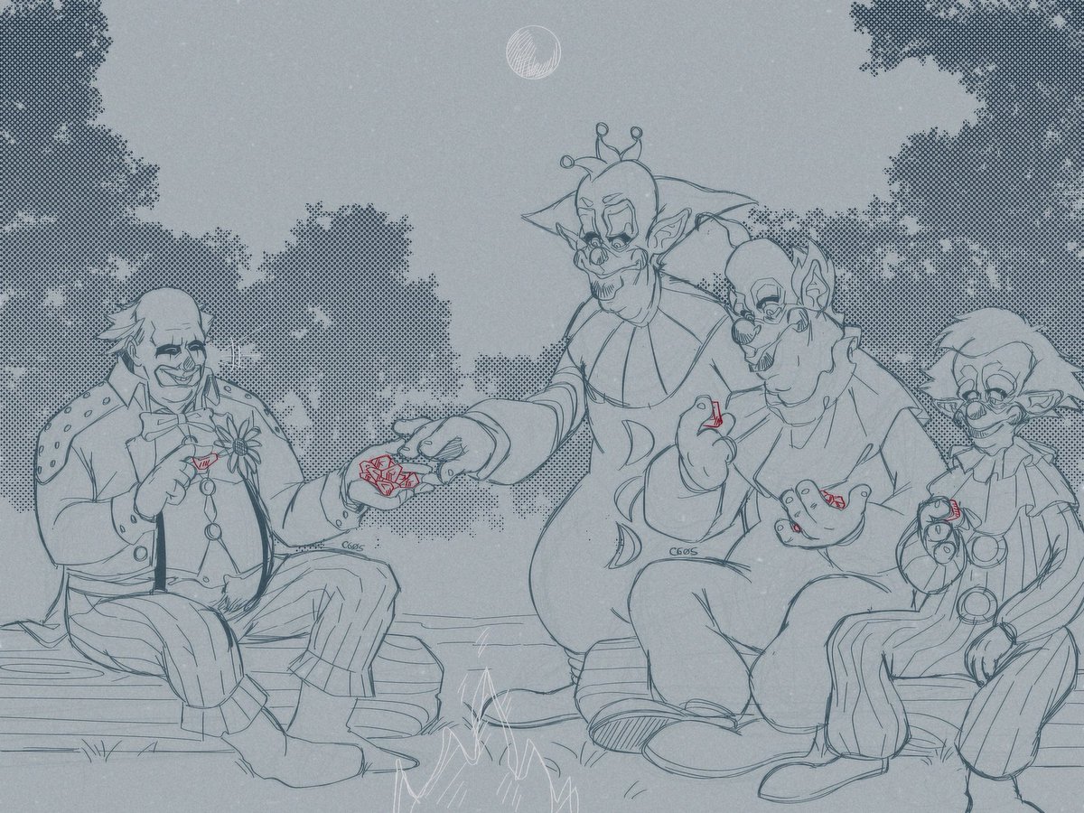 cageyshick's tweet photo. Sketch of Kenneth introduces bloodpoints to the Klowns.
#Deadbydaylight #Deadbydaylightclown #Dbd #Theclown #Kennethchase #Killerklownsfromouterspace #Killerklowns #KKFOS #Slim #Jumbo #Rudy #Crossover #Sketch #Fanart https://t.co/k65u3u9b7H