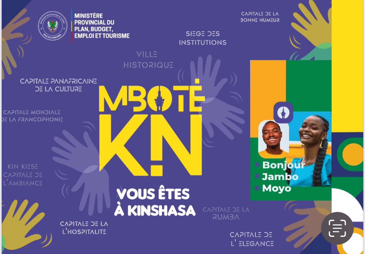 MudimbiThierry's tweet image. Madrid et Paris accueilleront en exclusivité la pésentation de la nouvelle campagne Destination Kinshasa sous le concept : #MBOTE KIN.

À l’initiative du Ministère Provincial du Tourisme, la ville de Kinshasa lance la campagne « Destination Kinshasa », programme qui vise à faire