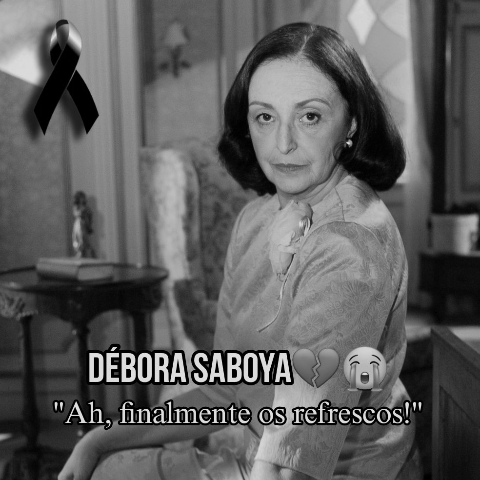 filomenaferret0's tweet image. RIP DÉBORA SABOYA💔😭

Que descanse em paz, uma das maiores vilãs da faixa das 18h
#AlmaGêmea