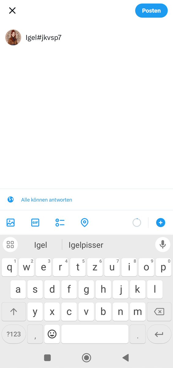 Inka14922599's tweet photo. Sooft "Igelpisser" geschrieben, dass mein Handy das ins Wörterbuch übernommen hat. #jkvsp7 https://t.co/7JOwVDw4uE