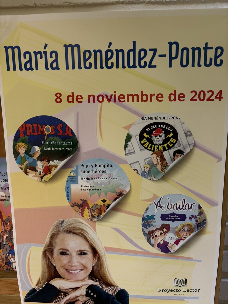 Este es el cartel que hicieron en el colegio Rosales para los encuentros que tuve el viernes. 👏👏👏👏