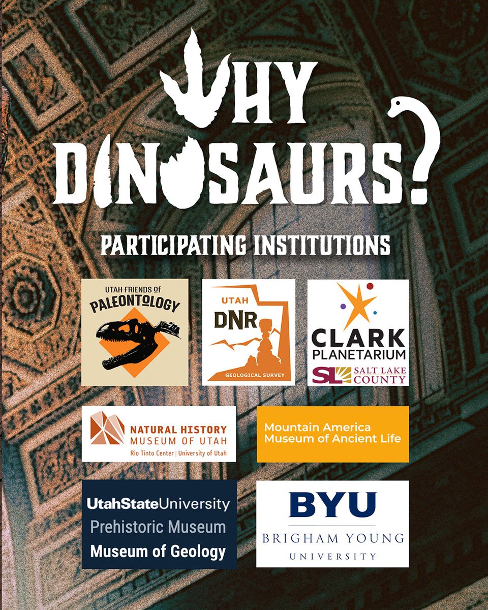 WHY DINOSAURS? (@whydinosaurs) on Twitter photo ATTENTION SALT LAKE CITY! We're excited to announce another FREE screening of the award-winning documentary, "WHY DINOSAURS?" at <a href="/ClarkPlanet/">Clark Planetarium</a> this Thursday, presented by Utah Friends of Paleontology.
Don't miss the pre-event with representatives (and fossils) from many Utah ATTENTION SALT LAKE CITY! We're excited to announce another FREE screening of the award-winning documentary, "WHY DINOSAURS?" at <a href="/ClarkPlanet/">Clark Planetarium</a> this Thursday, presented by Utah Friends of Paleontology.
Don't miss the pre-event with representatives (and fossils) from many Utah