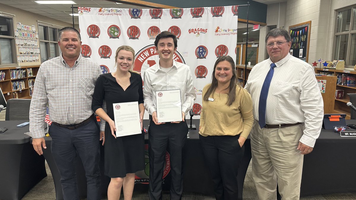 New Palestine High School (@voelzjames) on Twitter photo Congratulations Chase and Lexa!! They were recognized at the NPCS school board meeting last night for being Lilly Scholarship finalists. We are incredibly proud of them. <a href="/ginapleak/">Gina Pleak, Ph.D.</a> <a href="/NewPalAsstSup/">Katy Eastes</a> <a href="/BurkNPHS/">Mitch Burk</a> <a href="/MooreNPJH/">NPHS Asst. Principal & Girls Varsity 🏀 Coach</a> <a href="/NPHS_Counseling/">NPHS_Counseling</a> <a href="/MitchanerNPCS/">Nicholas Mitchaner</a> #WeAreDragons Congratulations Chase and Lexa!! They were recognized at the NPCS school board meeting last night for being Lilly Scholarship finalists. We are incredibly proud of them. <a href="/ginapleak/">Gina Pleak, Ph.D.</a> <a href="/NewPalAsstSup/">Katy Eastes</a> <a href="/BurkNPHS/">Mitch Burk</a> <a href="/MooreNPJH/">NPHS Asst. Principal & Girls Varsity 🏀 Coach</a> <a href="/NPHS_Counseling/">NPHS_Counseling</a> <a href="/MitchanerNPCS/">Nicholas Mitchaner</a> #WeAreDragons