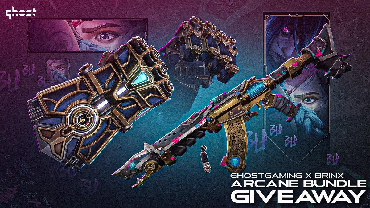 VALORANT ARCANE 2.0 BUNDLE GIVEAWAY 🎁

TO ENTER:

✅ follow <a href="/BrinxHQ/">GHOST Brinx</a> &amp; <a href="/GhostGaming/">Ghost Gaming</a>
✅ like &amp; retweet
✅ tag 2 friends 

WINNERS DRAWN 11/19, MUST HAVE PAYPAL ⚠️