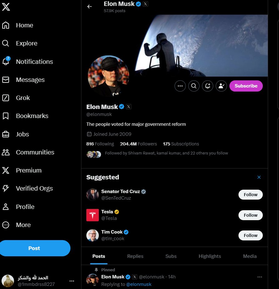 1mmbdrss8227's tweet photo. Today I Followed the @elonmusk 😎 #ElonMusk https://t.co/wU02zuNMk4
