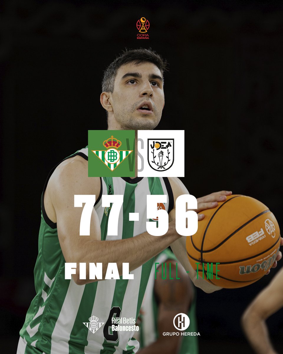 BaloncestoSev's tweet image. Final del partido, nos vamos con una victoria muy agridulce por los nuestros💚

¡¡¡Muchas gracias a todos por el apoyo en una semana tan importante!!!

Copa España

4Q - 00:00
@RealBetisBasket 77
@udeaalgeciras 56

#RealBetisBaloncesto #CopaEspaña