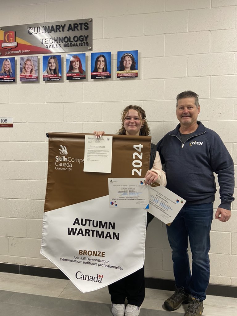 Congratulations Autumn Wartman on receiving <a href="/Skills_Canada/">Skills Canada</a> banner for <a href="/GreaterFortErie/">GFESS</a>. <a href="/dsbn/">District School Board of Niagara</a> <a href="/skillsontario/">Skills Ontario</a> <a href="/brockueducation/">Brock Education</a> <a href="/ONeducation/">Education Ontario</a> <a href="/teamredekop/">Wayne Redekop</a> <a href="/NiaFallsReview/">Niagara Falls Review</a>