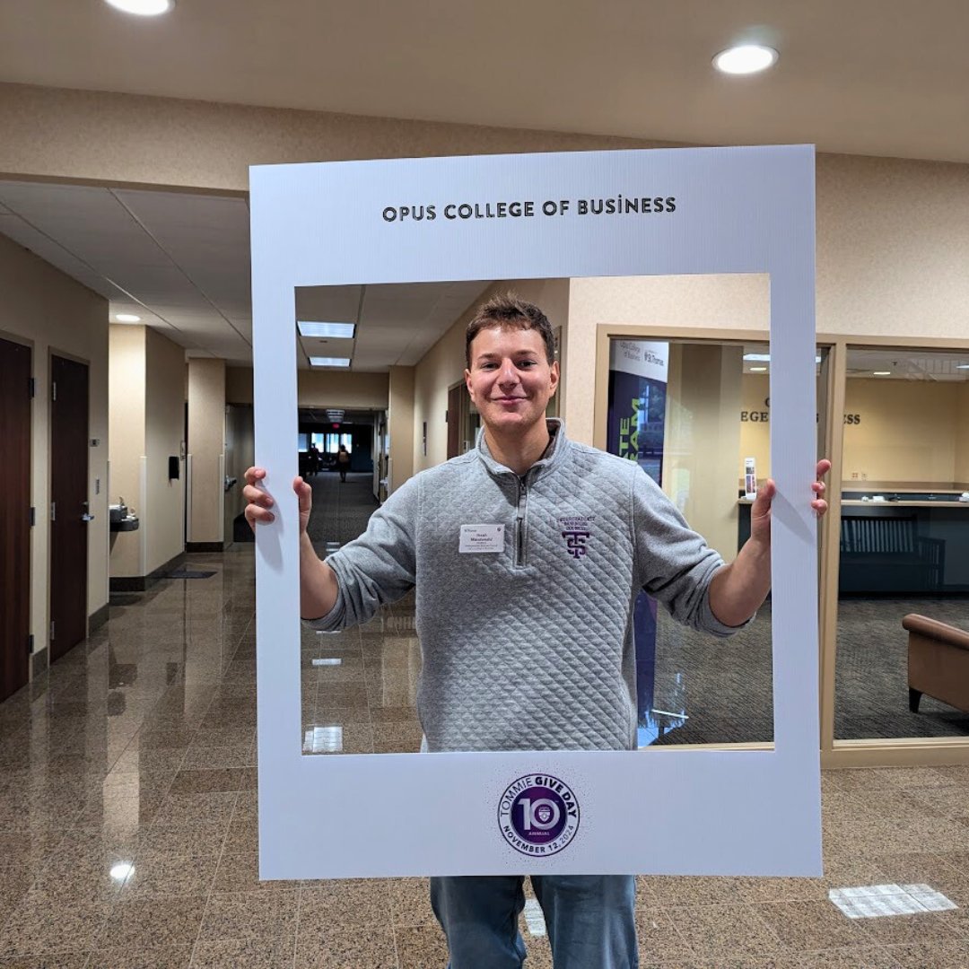 It's #TommieGiveDay! Your gift helps our students thrive while spreading <a href="/UofStThomasMN/">University of St. Thomas</a>'s impact across the business community and beyond. Be a part of it by giving to Opus College today. ow.ly/FCjR50U5CFV