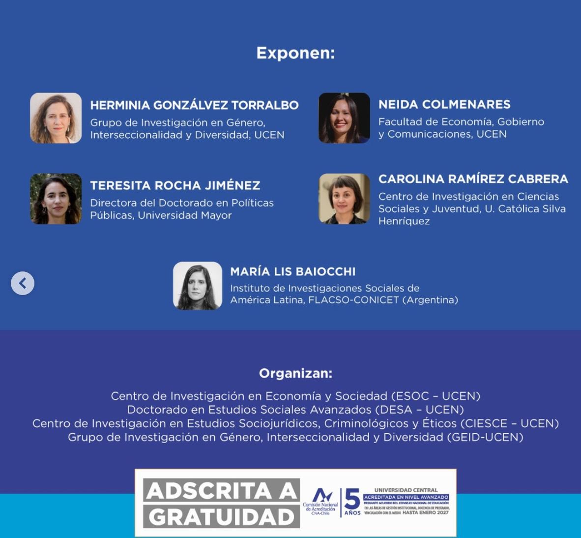 Hoy realizamos este interesante coloquio sobre #cuidados #migración y #envejecimiento entre colegas de 🇨🇱 y 🇦🇷, también de distintas universidades.

Pudimos compartir nuestras agendas de investigación y explorar espacios de colaboración académica. Es importante conocer y difundir