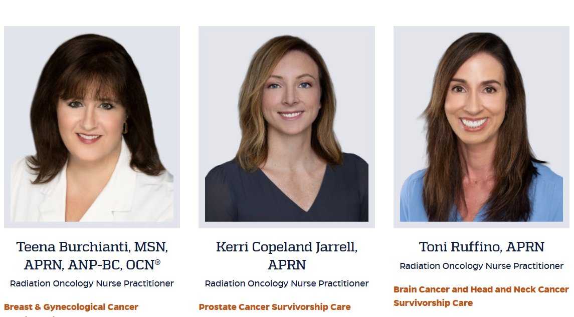 UFProtonTherapy's tweet image. #NursePractitionerWeek
Nurse Practitioners are #RNs who have completed graduate level education and advanced clinical training. @UFProtonTherapy we have 3 #APRNs dedicated to supporting patients in survivorship during and after radiation. Meet your team: bit.ly/3UQyPtF