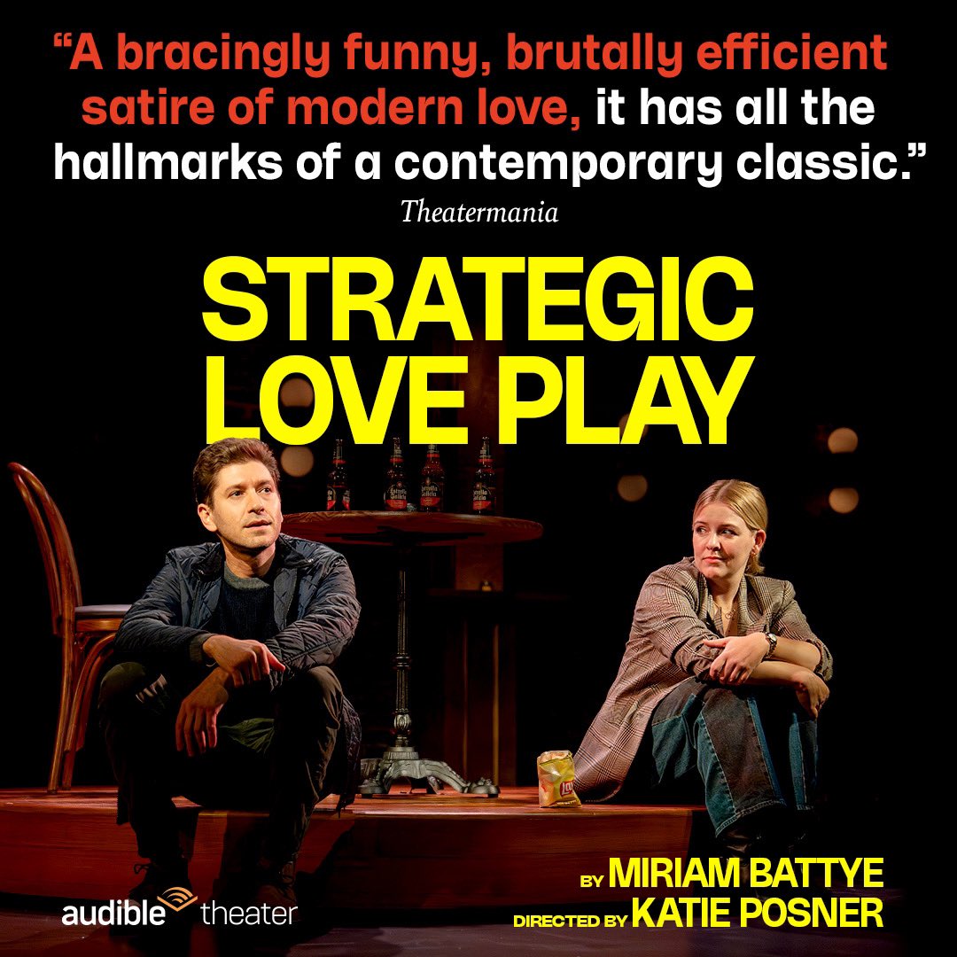 It sold out in London. Now, it’s wowing New York audiences.

Don’t miss your chance to see STRATEGIC LOVE PLAY at Audible’s Minetta Lane Theatre through December 7!