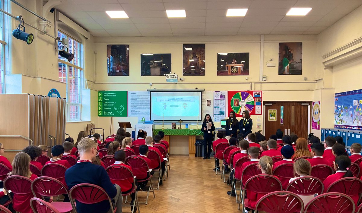 CYM Diversity Team visited <a href="/StGilesPrimary/">St Giles’ CE Primary</a> School this afternoon to present their Diversity, Equity &amp; Inclusion Workshop. The session was delivered by Madiha,Zainab and Mya to the wonderful Year 6’s. We look forward to seeing you all again soon!