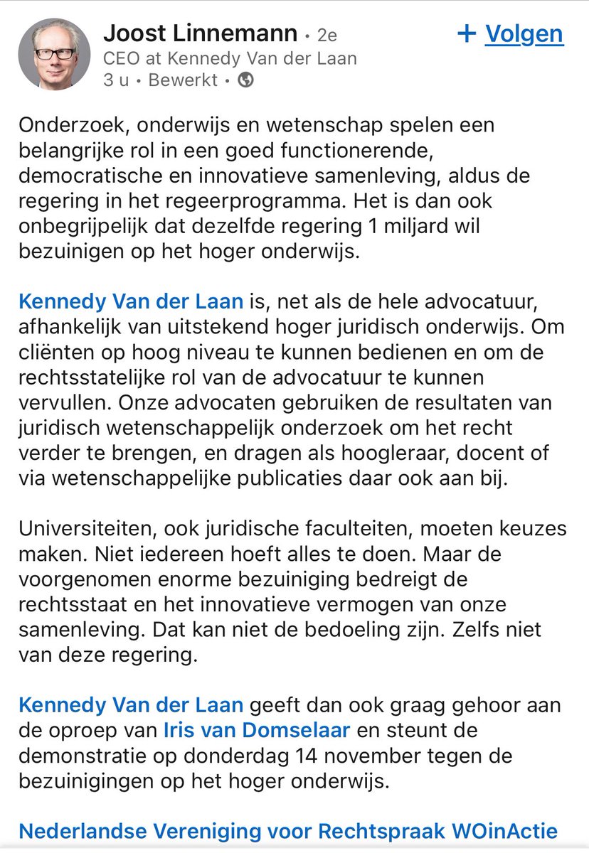 STEUNVERKLARING KENNEDY VAN DER LAAN