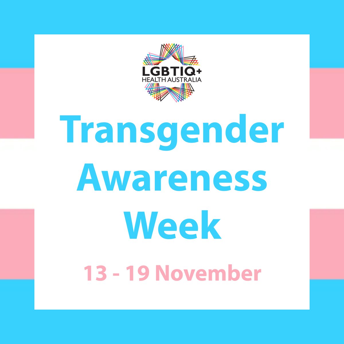 Transgender Awareness Week celebrates the strength, wellbeing, and accomplishments of transgender, gender diverse, and non-binary people.

Find an event to celebrate with here: pulse.ly/iswgwxmzkr