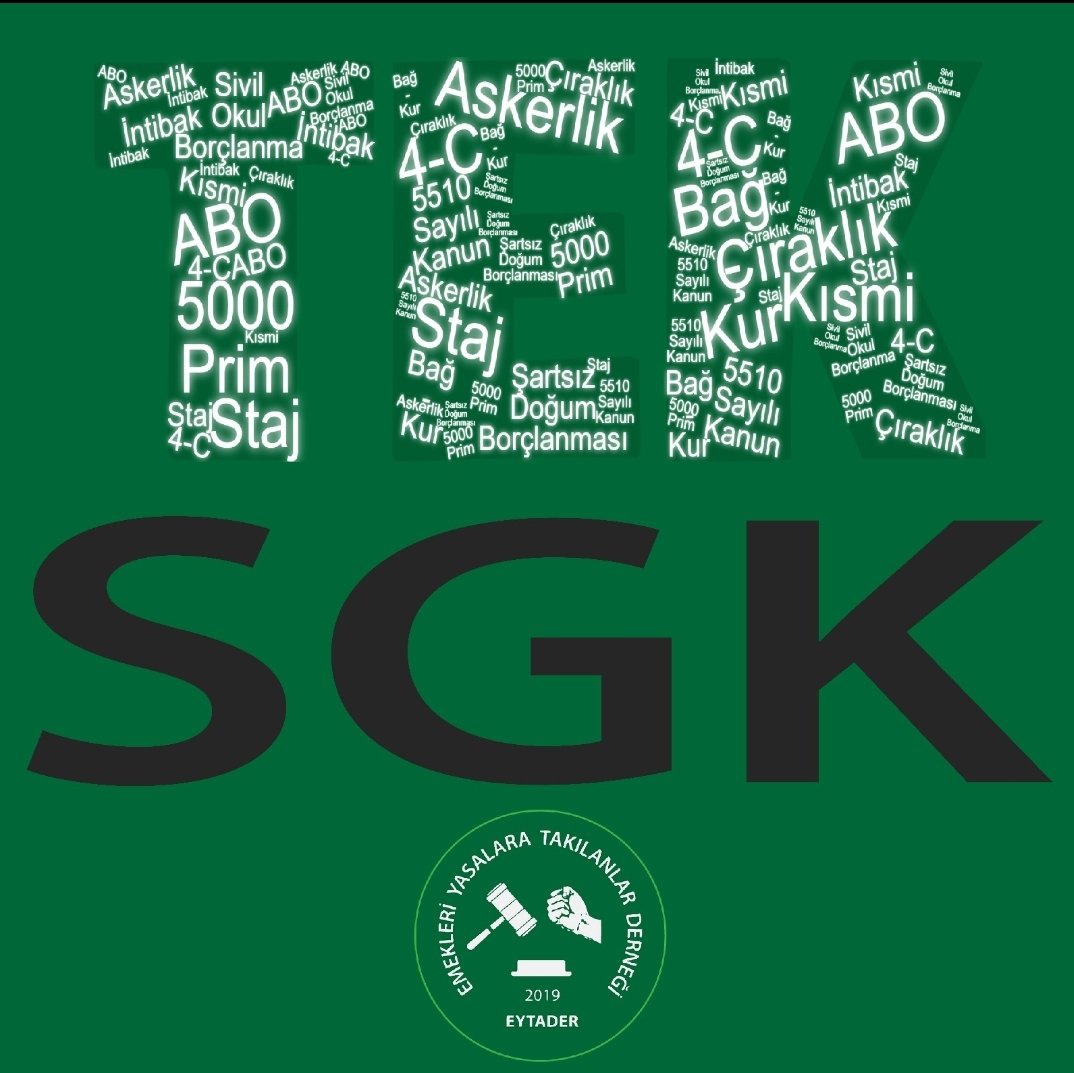 <a href="/EytaderTknmzKlm/">🖊️🇹🇷``Tükenmez Kelâm```🇹🇷🖊️💙</a> <a href="/NecmettinErkan_/">Necmettin ERKAN</a> <a href="/scakir20/">Sami ÇAKIR</a> <a href="/MKalayci42/">Mustafa Kalaycı</a> <a href="/veliagbaba/">Veli Ağbaba</a> <a href="/AVBakirlioglu/">Ahmet Vehbi BAKIRLIOĞLU</a> <a href="/GulsoySeydi/">Seydi Gülsoy</a> <a href="/tahsinocakli/">Tahsin Ocaklı</a> <a href="/ertugkocacik/">Ertuğrul KOCACIK</a> <a href="/AvukatErsanAksu/">Ersan AKSU🇹🇷</a> <a href="/55erhanusta/">Dr. Erhan Usta</a> <a href="/ismailgunes64/">İsmail Güneş</a> <a href="/mehmedmus/">Dr. Mehmet Muş</a> <a href="/ifarukaksu/">İsmail Faruk Aksu</a> <a href="/oerdem42/">Orhan Erdem</a> <a href="/Nilgun_OK/">Nilgün ÖK 🇹🇷</a> <a href="/ayyuceturkestas/">Dr. Ayyüce Türkeş Taş</a> <a href="/resulkurt34/">Doç. Dr. Resul Kurt</a> <a href="/haltinsoy68/">Hüseyin ALTINSOY🇹🇷</a> <a href="/orhanyegin/">Orhan YEGİN</a> <a href="/Mv_CavitAri/">Cavit Arı</a> <a href="/Mvmustafaerdem/">Mustafa Erdem</a> <a href="/ahmetkilic16/">Ahmet KILIÇ</a> <a href="/ejderacikkapi/">Ejder AÇIKKAPI🇹🇷</a> <a href="/SelimTemurci/">Dr. Selim Temurci</a> <a href="/yasarkirkpinarr/">YAŞAR KIRKPINAR</a> <a href="/ratureli/">Rahmi Aşkın Türeli</a> <a href="/cevdetakaychp/">Cevdet Akay</a> <a href="/bakiersoymhp/">BAKİ ERSOY</a> <a href="/isikhanvedat/">Prof. Dr. Vedat Işıkhan</a> <a href="/RTErdogan/">Recep Tayyip Erdoğan</a> 5000 &amp; Kısmi Emeklilik✓Şartsız Doğum Borçlanması✓
Askerlik &amp; Sivil Okul Borçlanması✓
Staj &amp; Çıraklık✓
Bağkur✓
ABO✓
Emeklilik✓
İntibak✓
Mağdurları olarak,
TEK SES TEK YÜREK bir aradayız.
👇Sizleri de👇
HAKTAN yana olmaya davet ediyoruz.
👇
#MagdurunSesiButcedeYankilansin