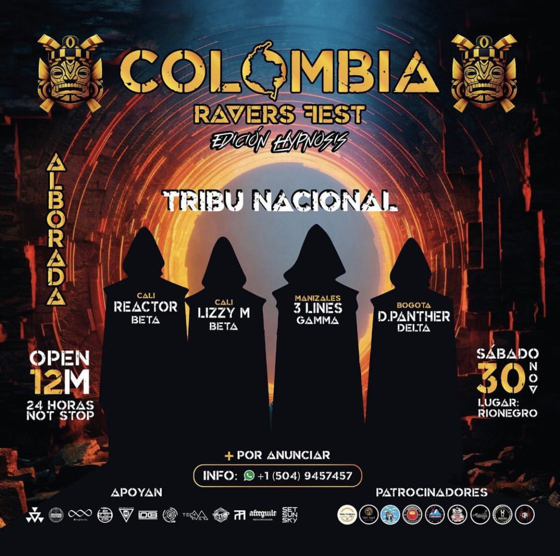 Muy buena propuesta para el primer encuentro de colombia ravers fest todos invitados a la edición hypnosis en oriente 24hrs non stop, recibiendo diciembre como es !! muchas sorpresas + por anunciar y b2b sorpresa???  💚 Mayor info y entradas 
711_𝙇𝙄𝙑𝙀𝙀.ᴄᴏᴍ
📲311 630 9287