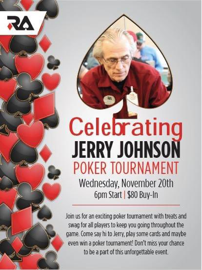 🚨Mark your calendars for Nov 20, 2024 6pm to be at <a href="/RunAcesPoker/">Running Aces Poker</a>. Special #poker tourney to celebrate Jerry 💜
Jerry will be there playing the tourney as well. 
Spread the word!