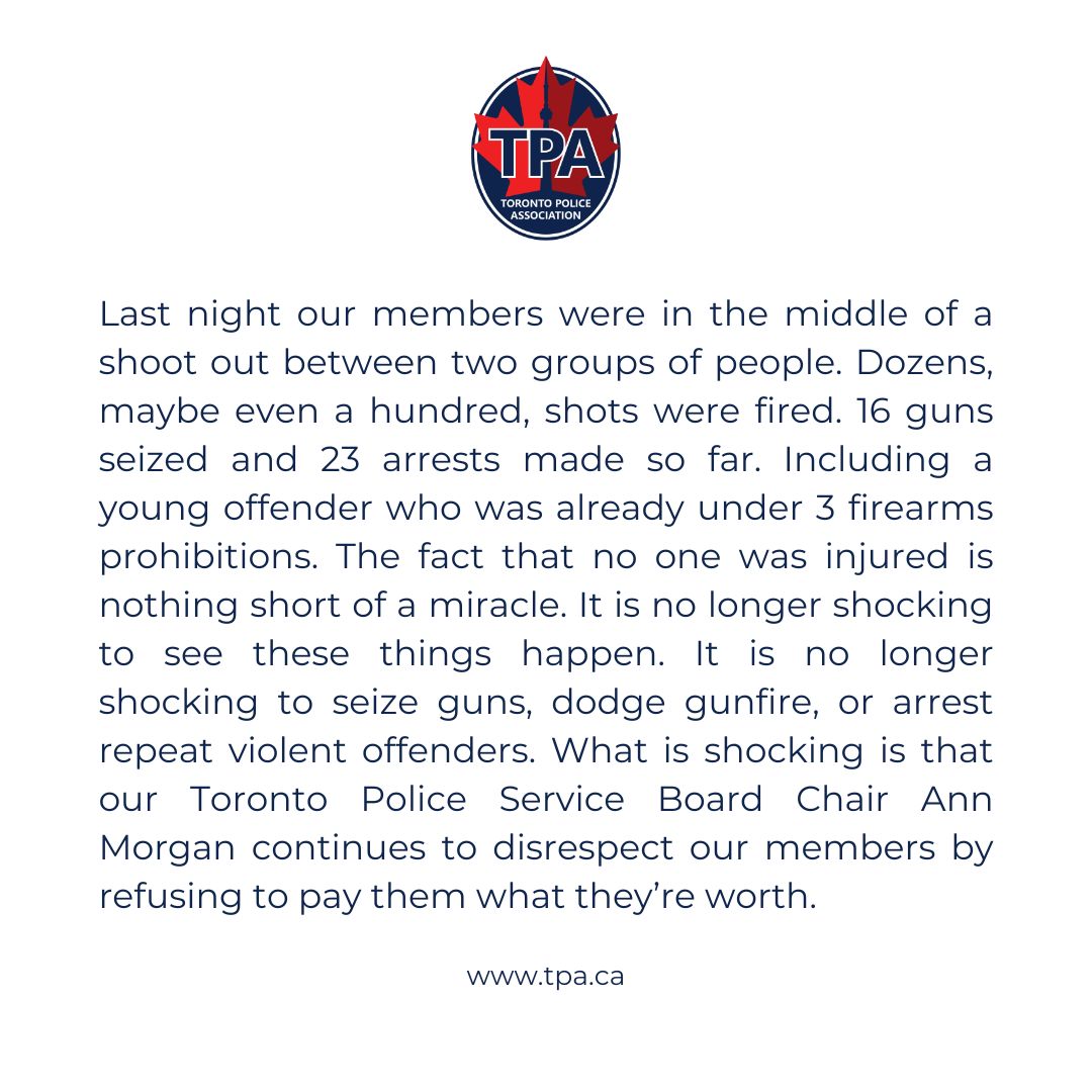 Toronto Police Association tweet media