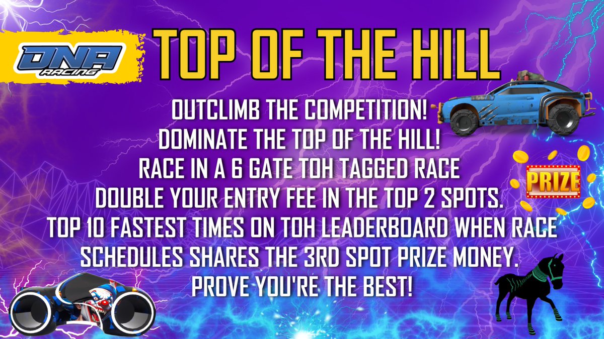 The brand new format is incredibly intriguing. Horses and cars must achieve top times to secure their place on the leaderboard. A coveted top 10 position grants a 3% share of every prize pool. The ultimate goal is to win the TOH races and claim the top spot. Meanwhile,
