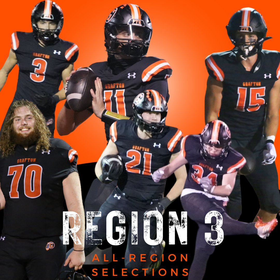 Congrats to these WIFCA All-Region football players!

Region 3 conferences: 
Classic 8 / Parkland / Southeast / Southern Lakes / Woodland

QB Brady H.
RB Tommy L.
OL James N.
DL James N. (Same one. He's all-region at both positions.)
LB Tyler H.
DB Tyler D.
K Noah A.