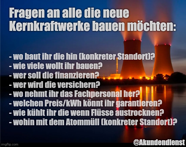 Hat jemand Ideen? 🤷
#Kernenergie
