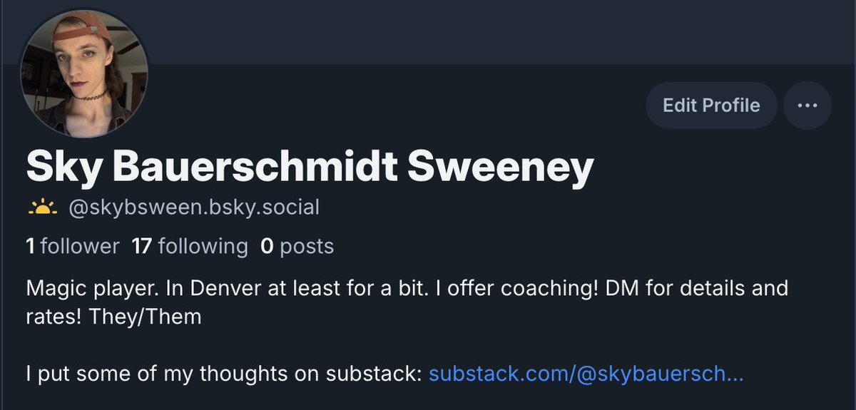 Gonna keep at least cross posting for a bit, but gonna be trying to use the other thing more than this thing at the very least.