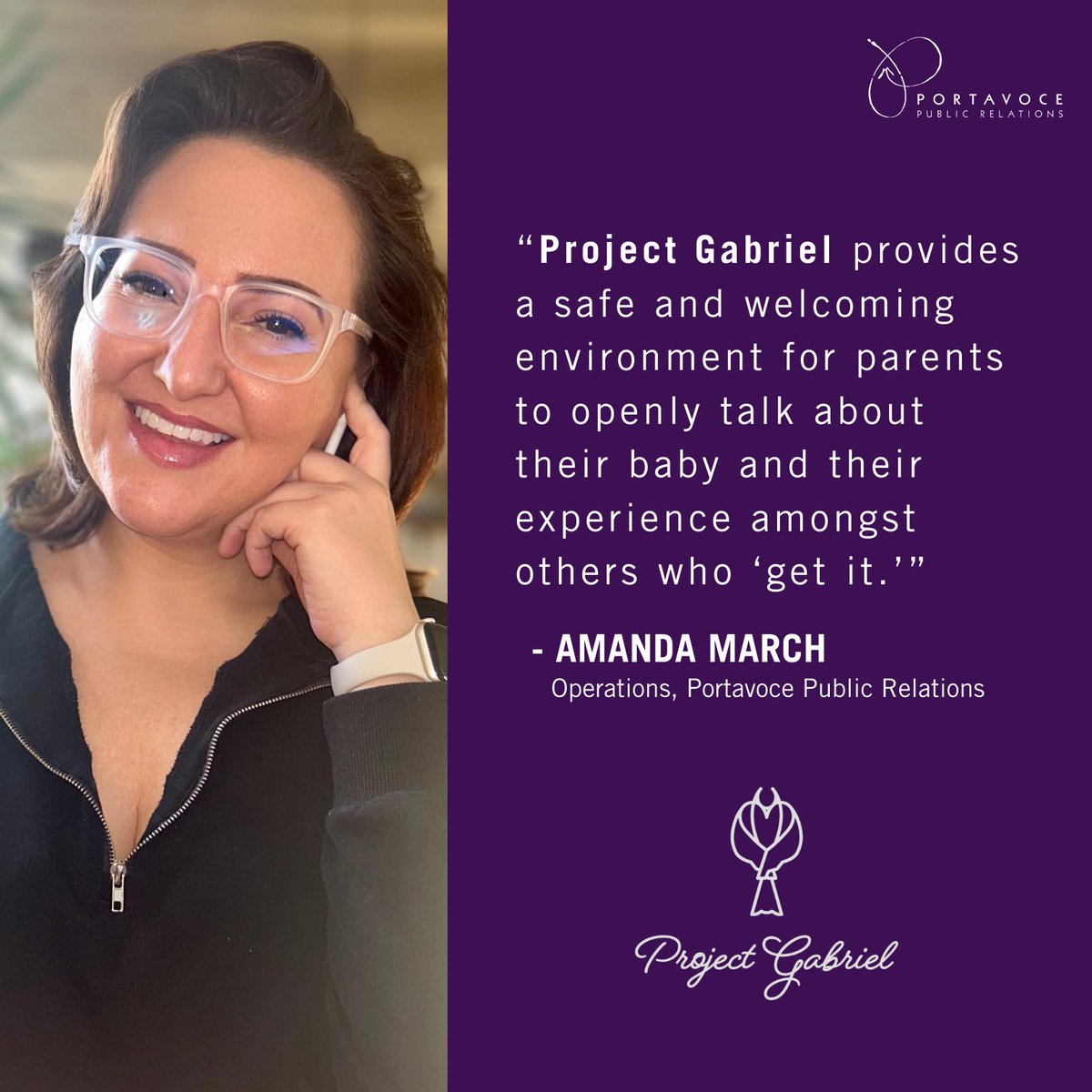 portavocepr's tweet photo. Operations Manager Amanda March has chosen Project Gabriel as the next non-profit Portavoce is supporting this month. The group supports families who have experienced pregnancy and infant loss, offering them a safe space to share their experiences. https://t.co/pNq9jLweO6 https://t.co/rjhVJjmQok