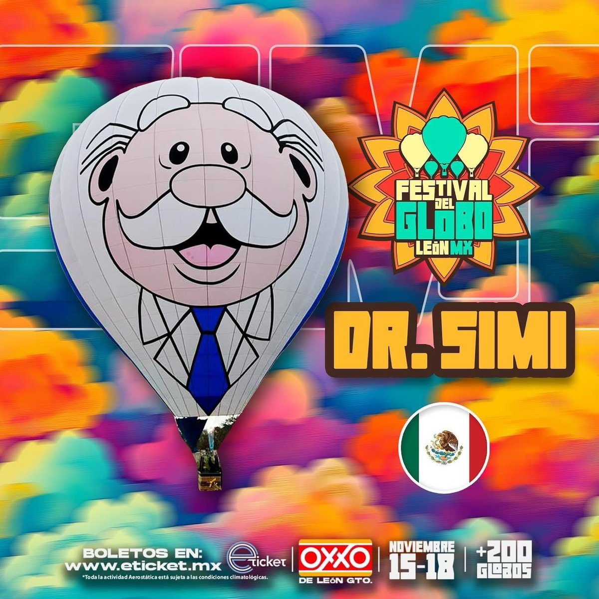 ¡ATENCIÓN, FANS DEL <a href="/drsimioficial/">Dr Simi ®</a>! 🎉🙌

¡Prepárense para hacer historia! 🎈🎉 El primer globo del Dr. Simi hará su GRAN DEBUT en el Festival de Festivales del 15 al 18 de Noviembre. ¡No querrás perderte este momento épico! 🤩✨

🎟️VENTA DE BOLETOS: bit.ly/BOLETOSFIG-