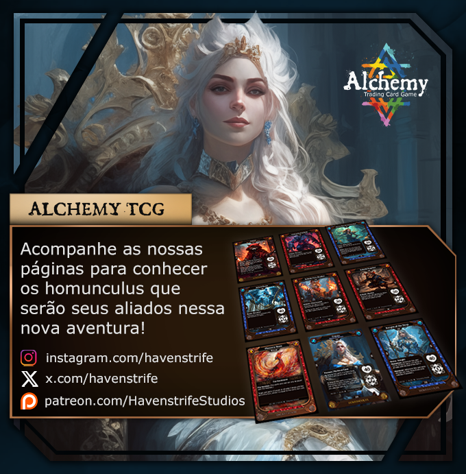 Rapaziada quem puder dar uma força, estou começando HOJE um trabalho novo de publicidade pro Alchemy TCG e a plataforma de divulgação principal vai ser o Instagram! Quem puder da um follow lá, lê a postagem e se puder deixa um comentário. 😁👍

instagram.com/havenstrife/