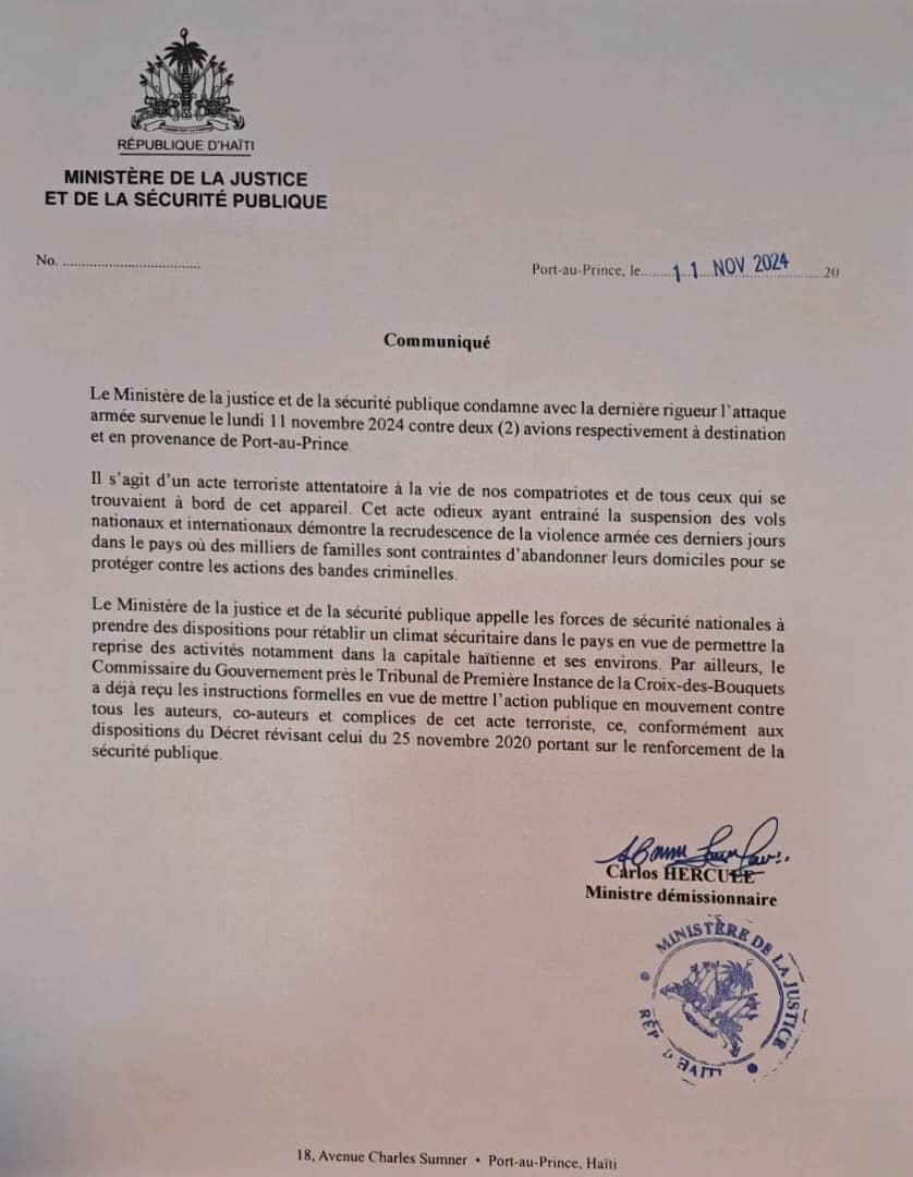 Ministère de la Justice et de la Sécurité Publique tweet media