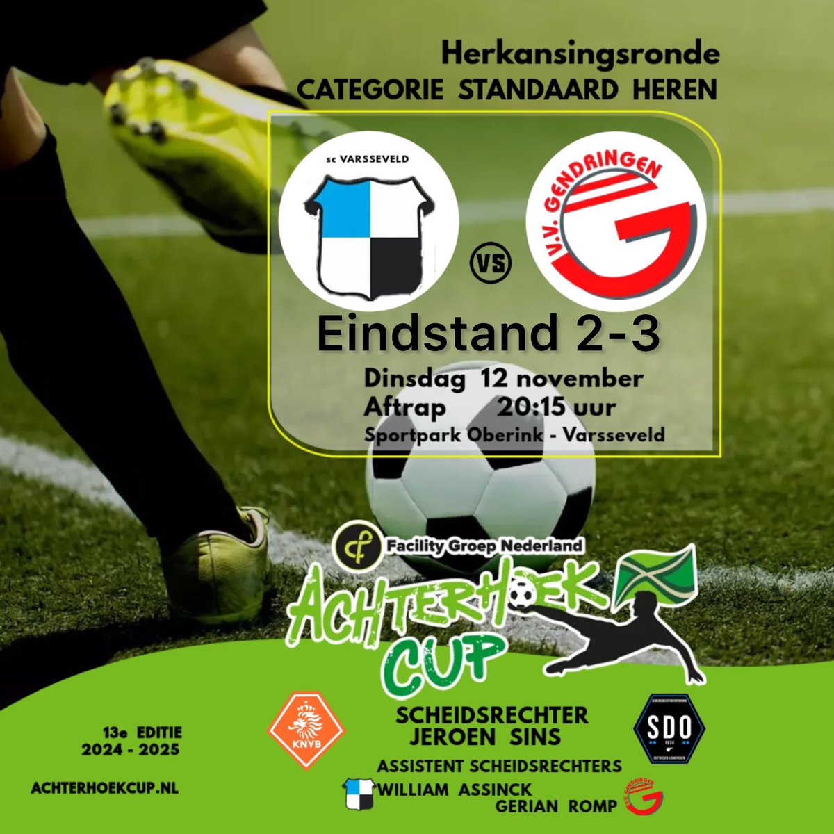 AchterhoekCup's tweet photo. Drie eindstanden zijn bekend; Gendringen, SDOUC en vv Dieren zijn door naar de volgende ronde. https://t.co/edHQ6SSdCs