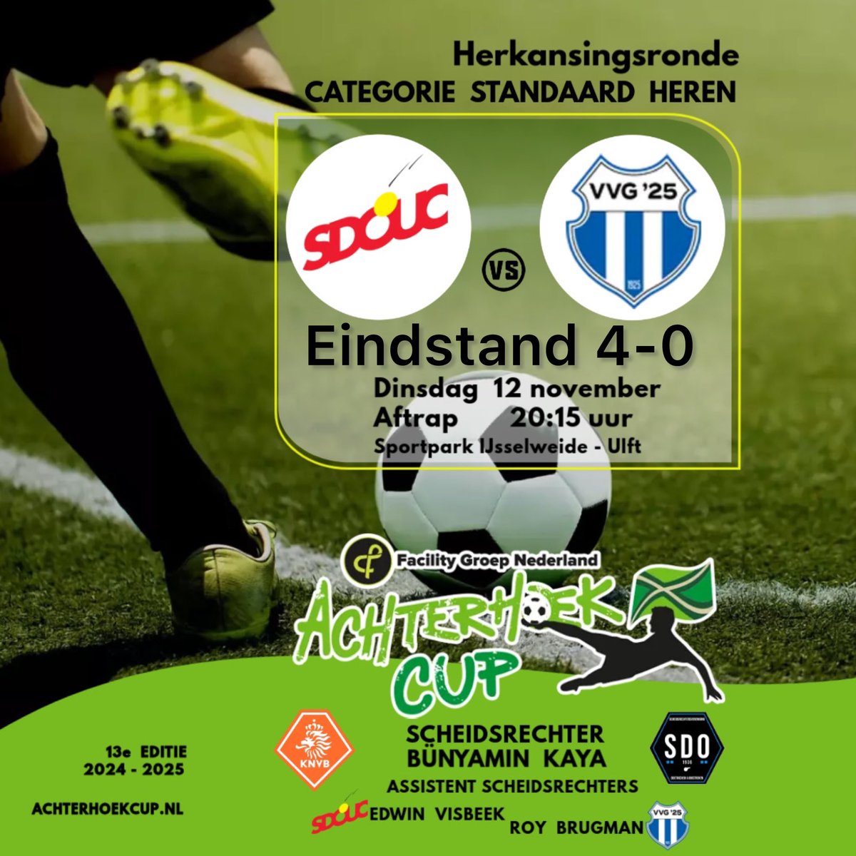 AchterhoekCup's tweet photo. Drie eindstanden zijn bekend; Gendringen, SDOUC en vv Dieren zijn door naar de volgende ronde. https://t.co/edHQ6SSdCs