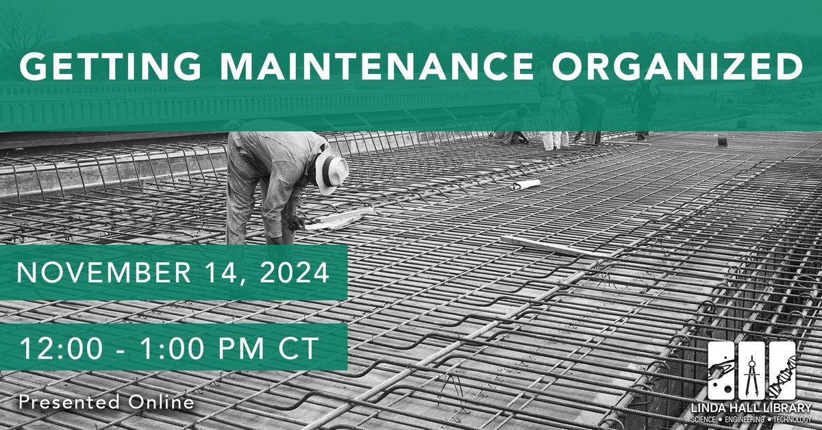 Hey, #histtech &amp; #histSTM friends! Want to continue the discussions of maintenance &amp; repair that began at this year's <a href="/SocHistTech/">The Society for the History of Technology (SHOT)</a> meeting?

Be sure to tune in for <a href="/STS_News/">Lee Vinsel</a>'s upcoming talk, brought to you this Thursday, Nov. 14 by SHOT &amp; <a href="/LindaHall_org/">Linda Hall Library</a>!

events.lindahall.org/gettingmainten…