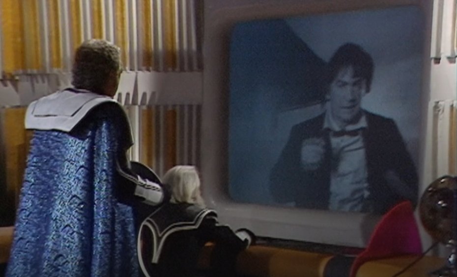 ShardzDW's tweet image. My favourite trope is when Doctor Who characters just fucking start watching Doctor Who (relatable)