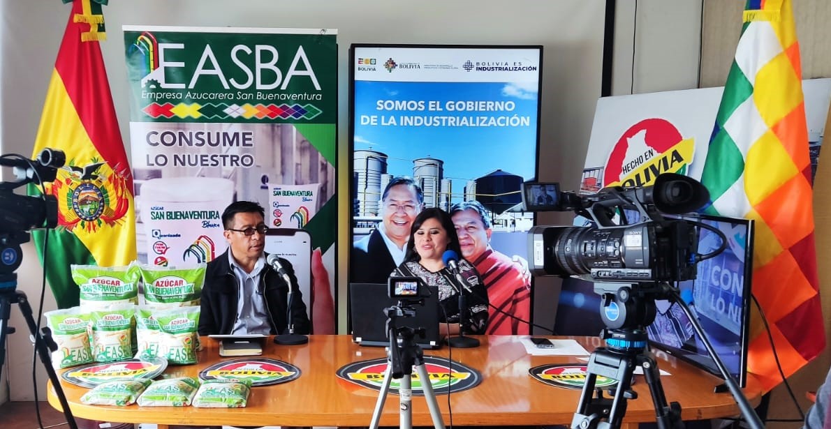 ✅La #EASBA destaca logros en la zafra 2024 en el programa "La Mañana Productiva". 
Más Detalles 👉easba.gob.bo/noticias/12-11…
<a href="/LuchoXBolivia/">Luis Alberto Arce Catacora (Lucho Arce)</a> 
<a href="/Nestor_HuancaCh/">Nestor Huanca Ch.</a>
<a href="/MDPyEPBolivia/">Min. de Desarrollo Productivo y Economía Plural</a>
#HechoEnBolivia
#RumboAlBicentenarioDeBolivia
#UnidosRumboAlBicentenario