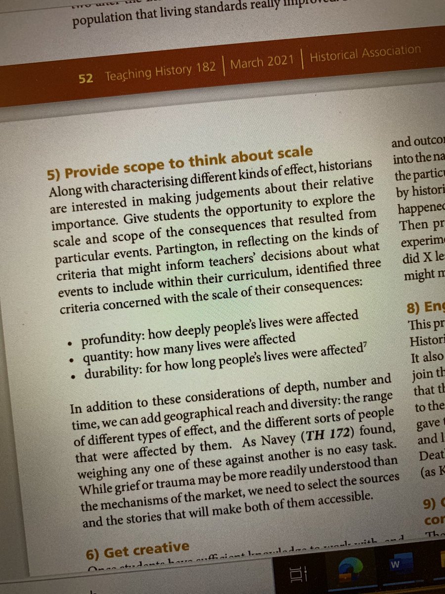 Always grateful to <a href="/histassoc/">Historical Assoc</a> for Teaching History, and the What’s the wisdom on… feature. Just revisiting the piece on consequence for some lessons this week - brilliant