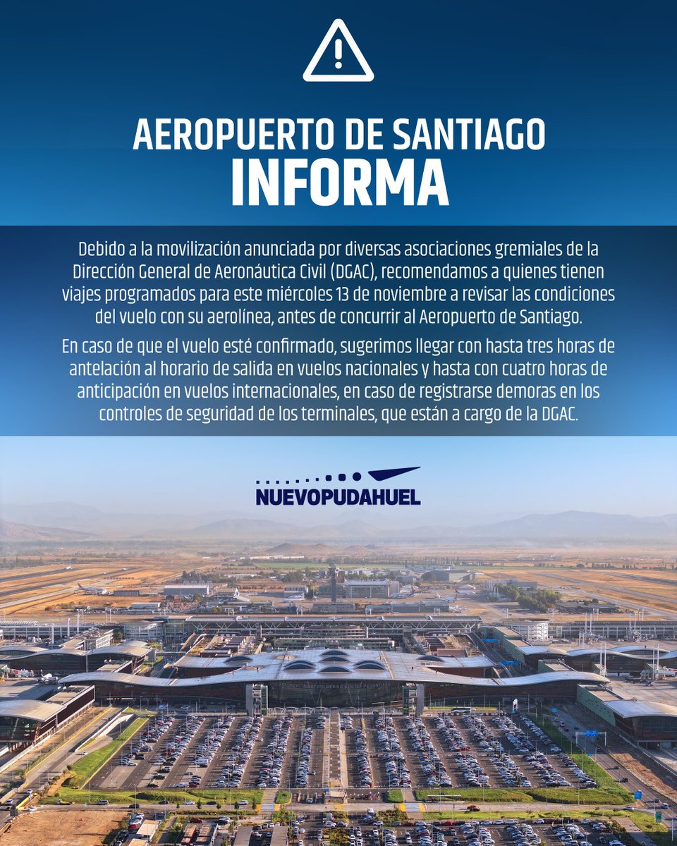 Aeropuerto Santiago de Chile tweet media