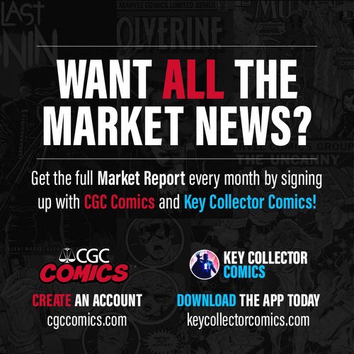 CGCComics's tweet photo. Back once again with @keycollectorapp 🤝 to give fans a roundabout of activity on the secondary market! We analyzed sales from #eBay, #HeritageAuctions, #ComicConnect, #ComicLink and #HakesAuctions, so hit https://t.co/2vYbm2roFT now to visit the app for more info! 🔑 https://t.co/FDECerektI