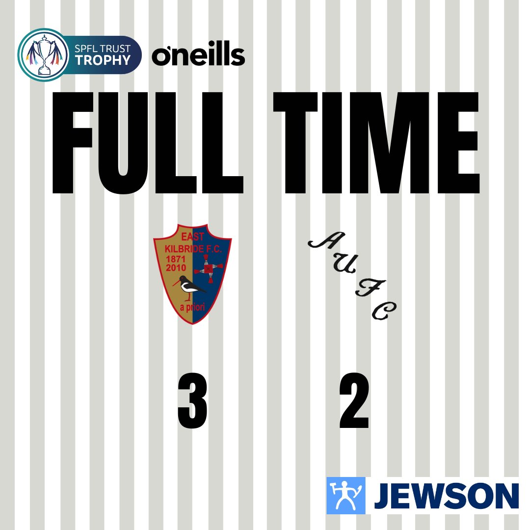 AyrUnitedFC's tweet photo. FT | ⌛ | The final whistle sounds at K-Park

East Kilbride [3 - 2] Ayr

#WeAreUnited https://t.co/wyBn5qQqKu