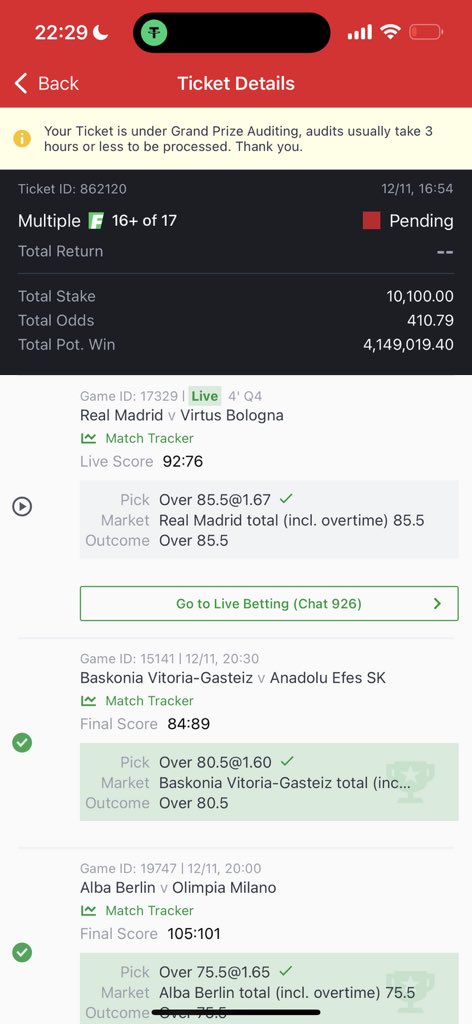 TalentedFBG's tweet photo. One game cut 170 million 

We live to fight for another day 
400 odds boom 💥 

Drop your winning ticket https://t.co/DiqLpFpShZ