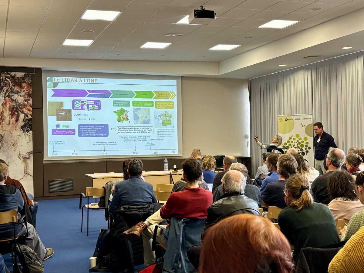 Intervention à deux voix de Claudine Richter (Directrice du pôle Recherche Développement Innovation de l'<a href="/ONF_Officiel/">Office national des forêts</a>) et Thomas Fleiss (Directeur adjoint du CNPF) pour mieux comprendre les attentes et enjeux de la gestion forestière (forêts publiques et privées)