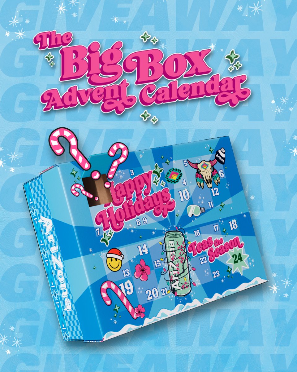 I'm feeling jolly rn so let's do a giveaway!

RT and LIKE this post for a chance to win an AriZona Advent Calendar 🎄