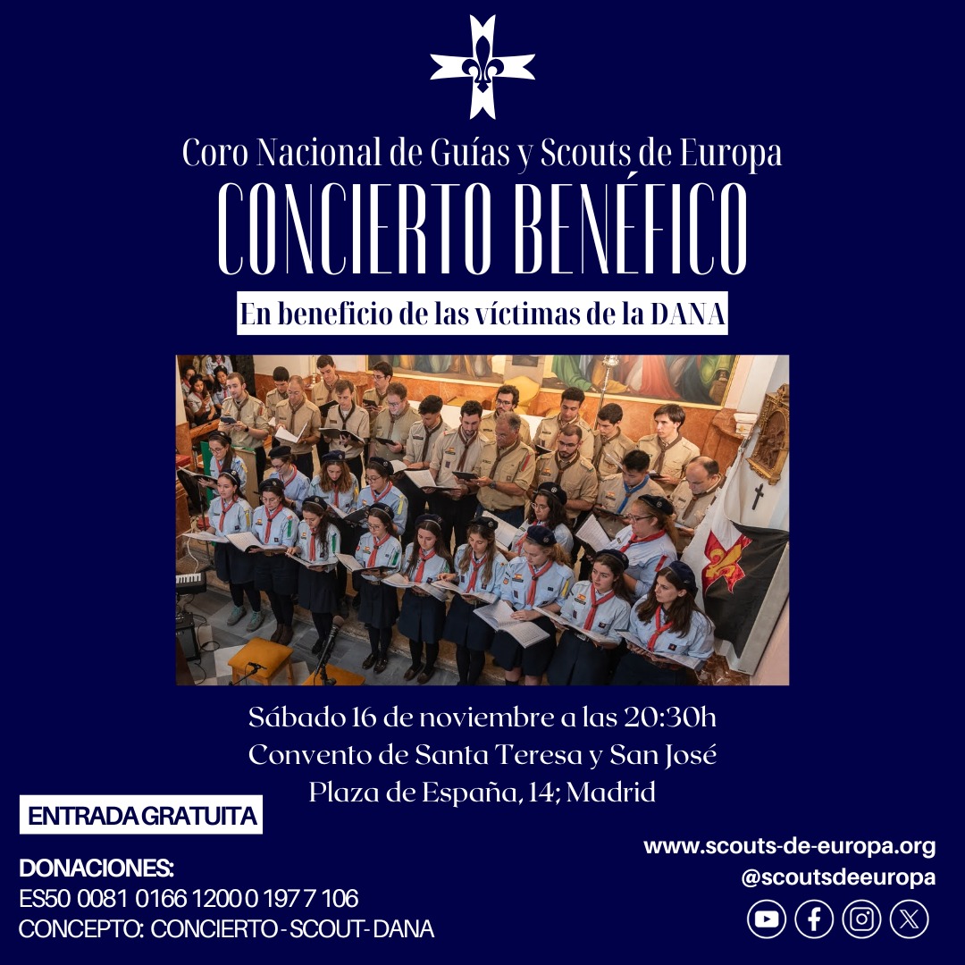 Concierto benéfico en Madrid en favor de las víctimas de la DANA.

Se une esta iniciativa al voluntariado de los miembros de Valencia y a recogidas de alimento y material de distintas regiones.

Todos invitados.