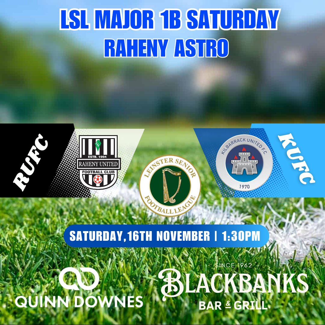 Senior fixtures for this weekend 🔥

Our LSL Senior Sunday side are in Cup action as we face Liffey Wanderers FC at home ⚽️ no admission fee 

Our LSL Major 1B Saturday side don't have to travel far as we face our neighbours Raheny Utd at 1:30pm on Saturday ⚽️
