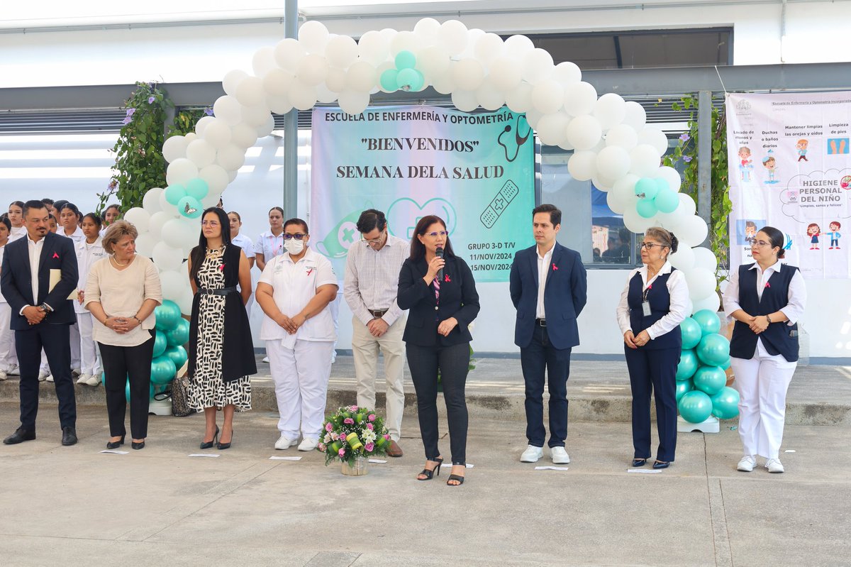 Agradezco a la Mtra. Martha Rosa Araiza Soltero, directora de la Escuela de Enfermería y Optometría, por la invitación a la inauguración de la Semana de la Salud, realizada del 11 al 15 de noviembre en esta institución.✨