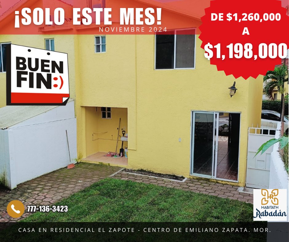 HabitadKw's tweet photo. Casa en el fraccionamiento "El Zapote" , cuenta la posibilidad de personalizar el estudio en una tercera recámara. Jardín privado y la seguridad de una vigilancia constante.

#casaenventa #OportunidadDeCompra #TuNuevoHogar #EmilianoZapata https://t.co/6rovATKrkX