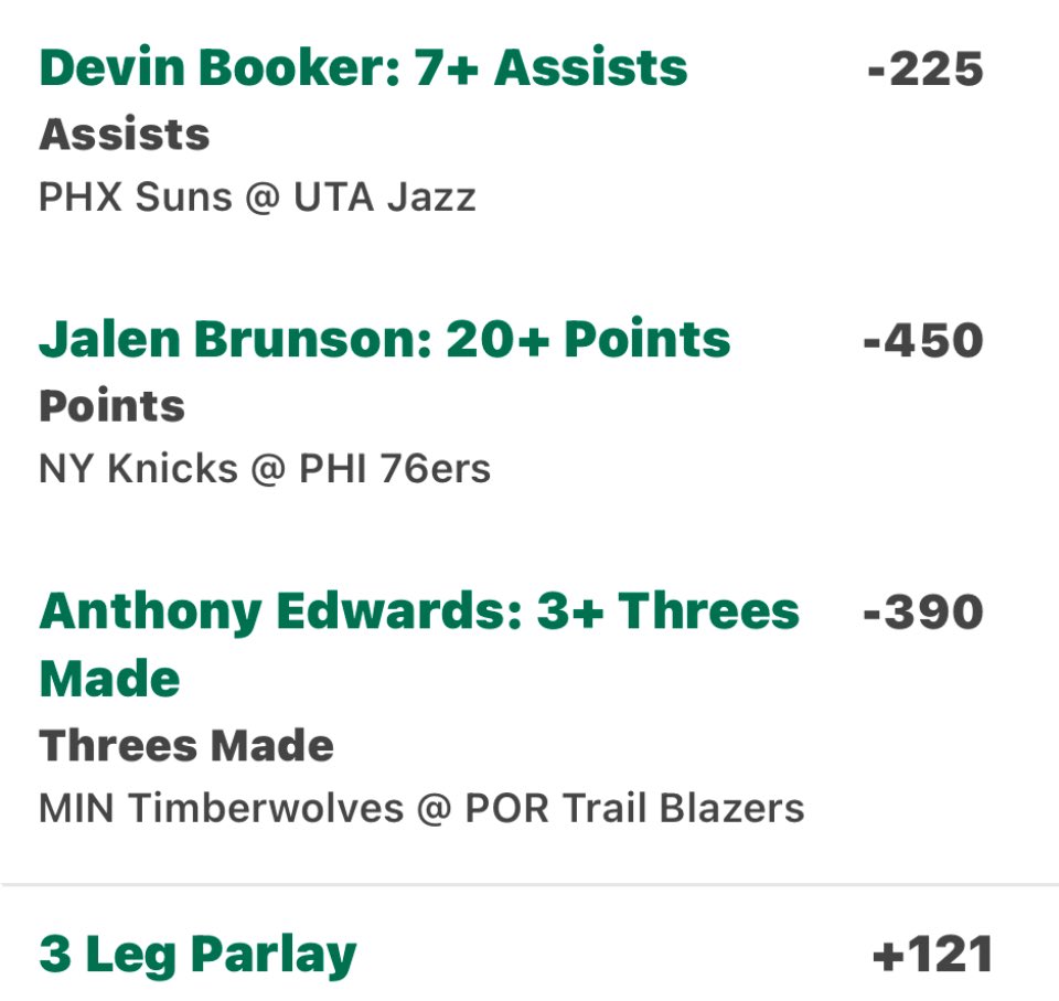 TheFreshPicks's tweet image. 🏀🚨FREE #NBA BUILDER🚨🏀
💰15-3 FREE BUILDER RECORD💰
🔋Powered by @OutlierDotBet 🔋

💎+121 💎

10 REPOSTS AND I’ll ANOTHER FREE BUILDER.

#gamblingx #GamblingTwitter #FreePicks #NBAX